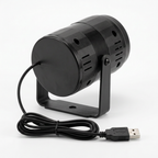Proiector LED de Crăciun, vedere din spate și cablu USB-A