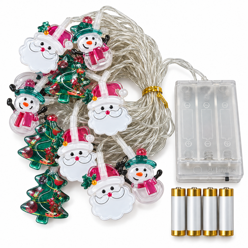 Instalație LED Andowl Q-LED610, cutie cu 3 sloturi și 4 baterii incluse